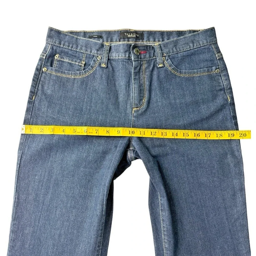 Talbots Women's Mid Rise Straight Jeans Dark Wash Classic Fit Size 8